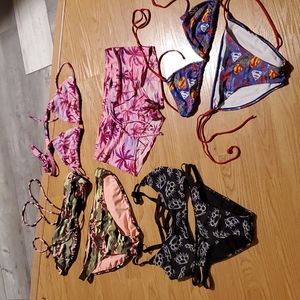 Four 2 piece bathing suits M/L